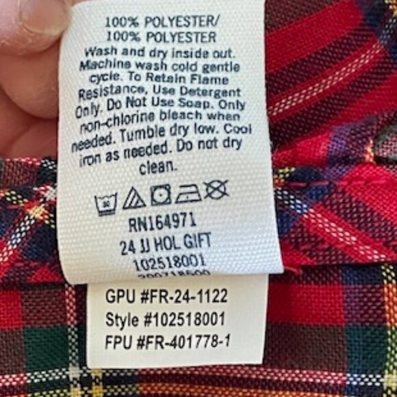 JANIE & JACK Bradbury Red Tartan Good Night Holiday Tartan Nightgown 12 - Picture 9 of 14